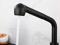 Mawialux keukenkraan met uitneembare sproeikop - mat zwart - afbeelding 12 van  18