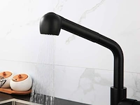 Mawialux keukenkraan met uitneembare sproeikop - mat zwart - afbeelding 13 van  18