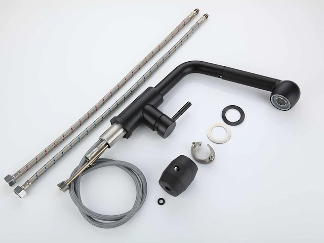 Mawialux keukenkraan met uitneembare sproeikop - mat zwart - afbeelding 16 van  18