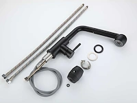 Mawialux keukenkraan met uitneembare sproeikop - mat zwart - afbeelding 16 van  18