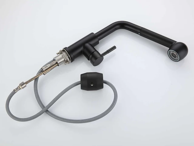 Mawialux keukenkraan met uitneembare sproeikop - mat zwart - afbeelding 18 van  18