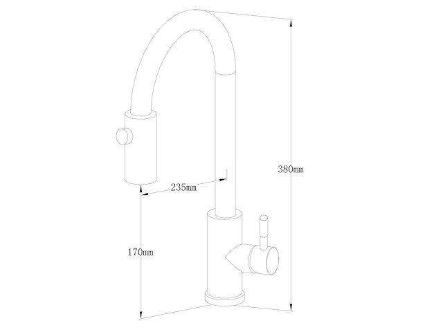 Mawialux keukenkraan met uitneembare sproeikop - rvs - afbeelding 3 van  13