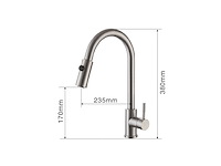 Mawialux keukenkraan met uitneembare sproeikop - rvs - afbeelding 4 van  13