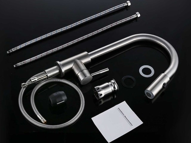 Mawialux keukenkraan met uitneembare sproeikop - rvs - afbeelding 12 van  13