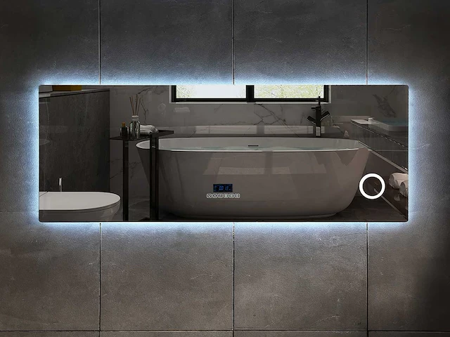 Mawialux led spiegel met bluetooth 160, 180, 200 cm keuze - afbeelding 1 van  14