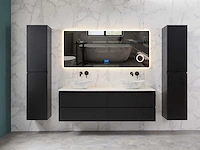 Mawialux mat zwart badkamermeubel 160cm (diverse opstellingen) - afbeelding 10 van  71