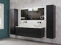 Mawialux mat zwart badkamermeubel 160cm (diverse opstellingen) - afbeelding 14 van  71