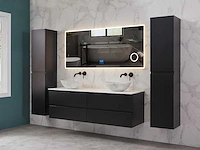 Mawialux mat zwart badkamermeubel 160cm (diverse opstellingen) - afbeelding 15 van  71