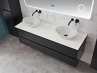 Mawialux mat zwart badkamermeubel 160cm (diverse opstellingen) - afbeelding 17 van  71