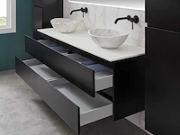 Mawialux mat zwart badkamermeubel 160cm (diverse opstellingen) - afbeelding 19 van  71