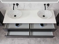 Mawialux mat zwart badkamermeubel 160cm (diverse opstellingen) - afbeelding 20 van  71