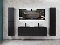 Mawialux mat zwart badkamermeubel 160cm (diverse opstellingen) - afbeelding 12 van  71