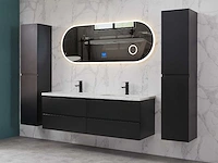 Mawialux mat zwart badkamermeubel 160cm (diverse opstellingen) - afbeelding 32 van  71