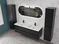 Mawialux mat zwart badkamermeubel 160cm (diverse opstellingen) - afbeelding 35 van  71