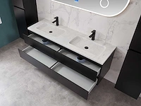 Mawialux mat zwart badkamermeubel 160cm (diverse opstellingen) - afbeelding 37 van  71