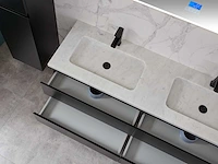 Mawialux mat zwart badkamermeubel 160cm (diverse opstellingen) - afbeelding 40 van  71