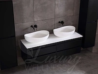 Mawialux mat zwart badkamermeubel 160cm (diverse opstellingen) - afbeelding 49 van  71