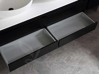 Mawialux mat zwart badkamermeubel 160cm (diverse opstellingen) - afbeelding 52 van  71