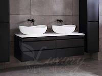 Mawialux mat zwart badkamermeubel 160cm (diverse opstellingen) - afbeelding 55 van  71