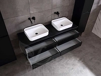 Mawialux mat zwart badkamermeubel 160cm (diverse opstellingen) - afbeelding 59 van  71