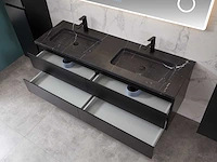 Mawialux mat zwart badkamermeubel 160cm (diverse opstellingen) - afbeelding 71 van  71