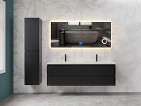 Mawialux mat zwart badkamermeubel 160cm (diverse opstellingen) - afbeelding 9 van  71