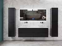 Mawialux mat zwart badkamermeubel 160cm (diverse opstellingen) - afbeelding 13 van  71