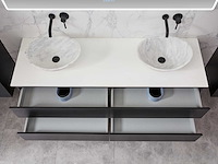 Mawialux mat zwart badkamermeubel 160cm (diverse opstellingen) - afbeelding 20 van  71