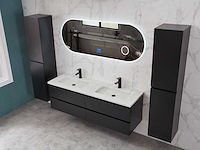 Mawialux mat zwart badkamermeubel 160cm (diverse opstellingen) - afbeelding 35 van  71