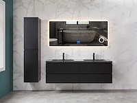 Mawialux mat zwart badkamermeubel 160cm (diverse opstellingen) - afbeelding 34 van  71