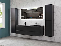 Mawialux mat zwart badkamermeubel 160cm (diverse opstellingen) - afbeelding 56 van  71