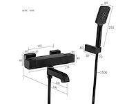 Mawialux opbouw badkraan - mat zwart - afbeelding 7 van  8