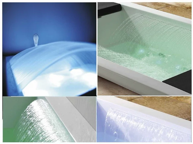 Mawialux opbouw design massagebad - waterval - glans wit - afbeelding 14 van  14