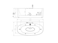 Mawialux opbouw massagebad - ballo - mat zwart - afbeelding 6 van  14