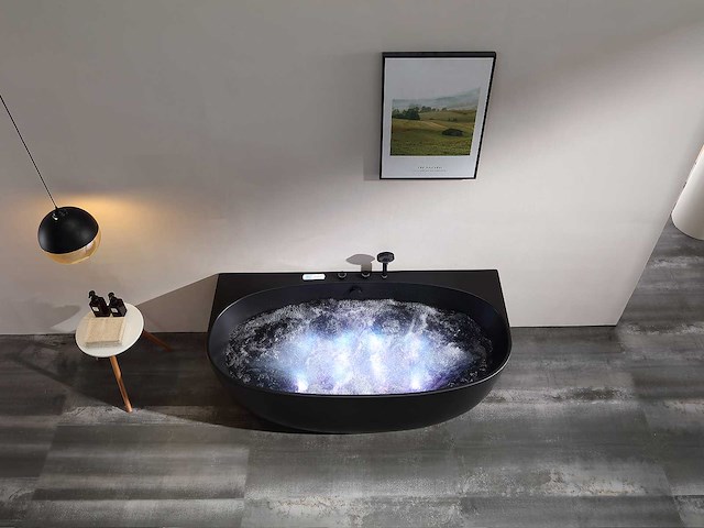 Mawialux opbouw massagebad - ballo - mat zwart - afbeelding 9 van  14