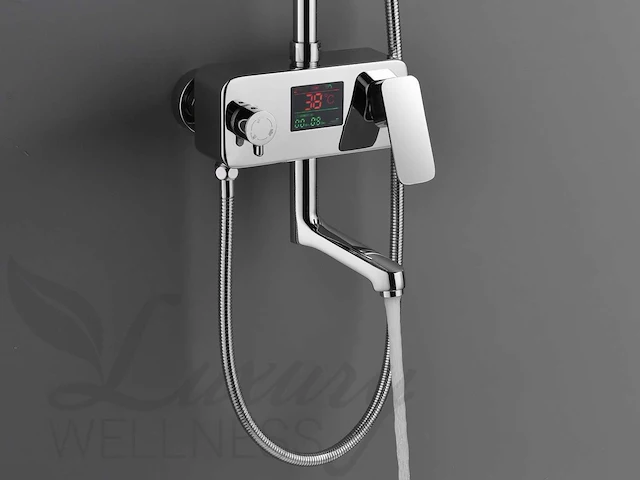 Mawialux opbouw regendouche - digitaal display - chroom - afbeelding 9 van  13