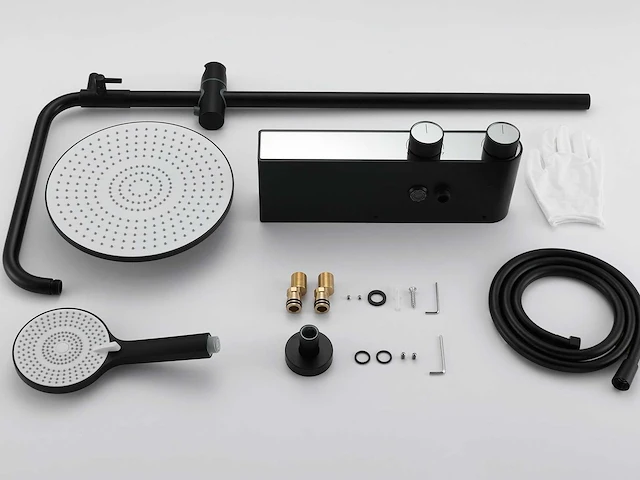 Mawialux opbouw regendouche - digitaal display - mat zwart - afbeelding 2 van  7