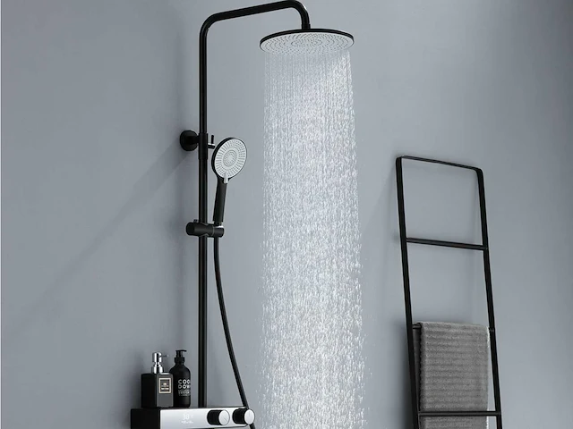 Mawialux opbouw regendouche - digitaal display - mat zwart - afbeelding 6 van  7