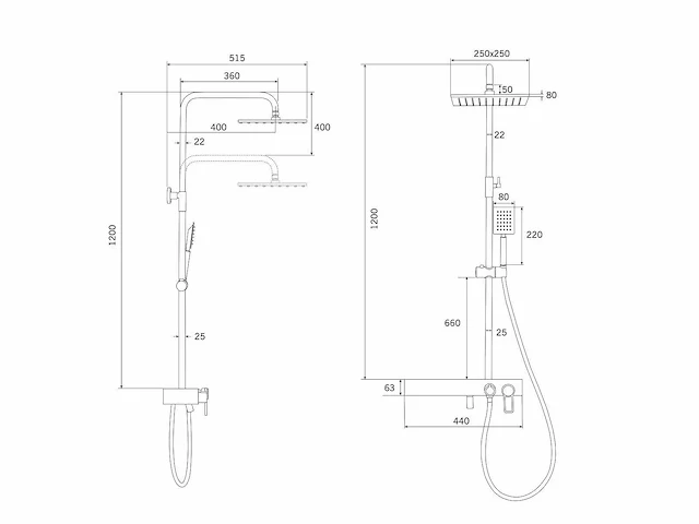 Mawialux opbouw regendouche - digitaal display - afbeelding 8 van  9