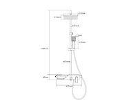 Mawialux opbouw regendouche mat zwart - afbeelding 8 van  9