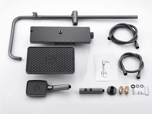 Mawialux opbouw regendoucheset - digitaal display - gunmetal grey of mat wit keuze - afbeelding 15 van  16