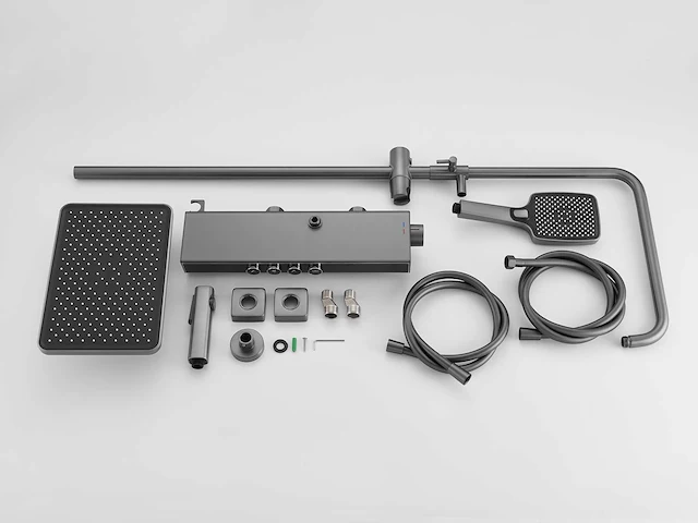 Mawialux opbouw regendoucheset - digitaal display - gunmetal grey of mat wit keuze - afbeelding 2 van  17