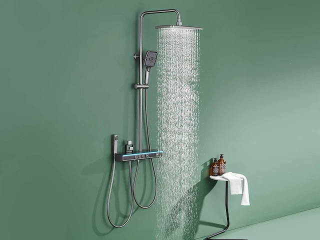 Mawialux opbouw regendoucheset - digitaal display - gunmetal grey of mat wit keuze - afbeelding 5 van  17