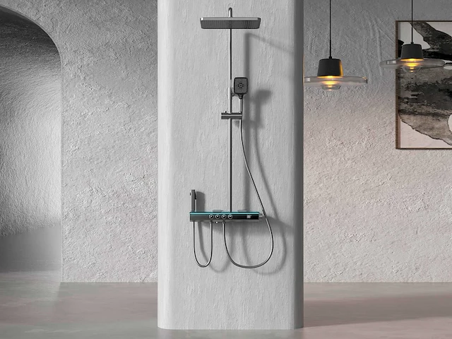 Mawialux opbouw regendoucheset - digitaal display - gunmetal grey of mat wit keuze - afbeelding 7 van  17