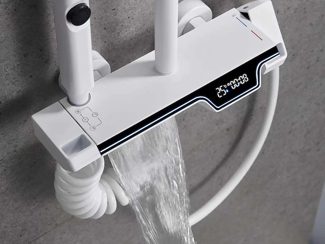 Mawialux opbouw regendoucheset - digitaal display - gunmetal grey of mat wit keuze - afbeelding 6 van  9