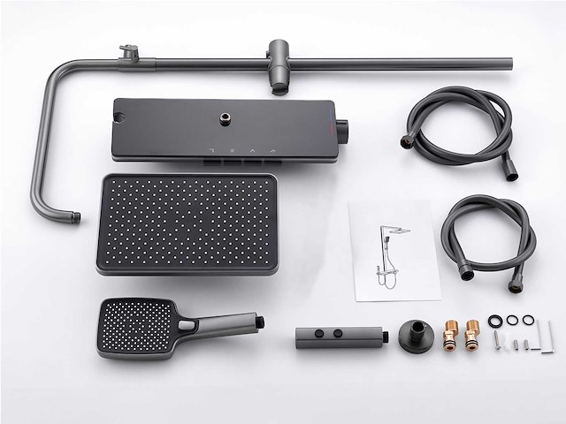 Mawialux opbouw regendoucheset - digitaal display - gunmetal grey of mat wit keuze - afbeelding 15 van  16