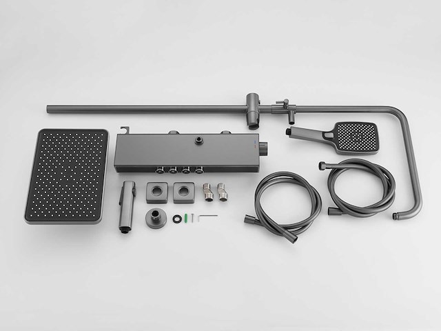 Mawialux opbouw regendoucheset - digitaal display - gunmetal grey of mat wit keuze - afbeelding 2 van  17