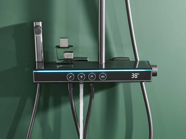 Mawialux opbouw regendoucheset - digitaal display - gunmetal grey of mat wit keuze - afbeelding 4 van  17