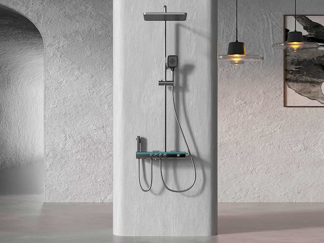 Mawialux opbouw regendoucheset - digitaal display - gunmetal grey of mat wit keuze - afbeelding 7 van  17