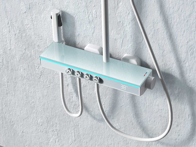 Mawialux opbouw regendoucheset - digitaal display - gunmetal grey of mat wit keuze - afbeelding 11 van  17